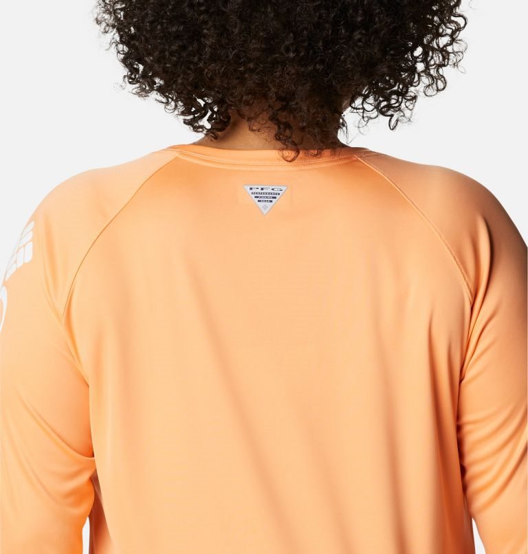 Women's Columbia PFG Tidal Tee II Long Sleeve Sweatshirts Orange | Plus Size CA-NA651
